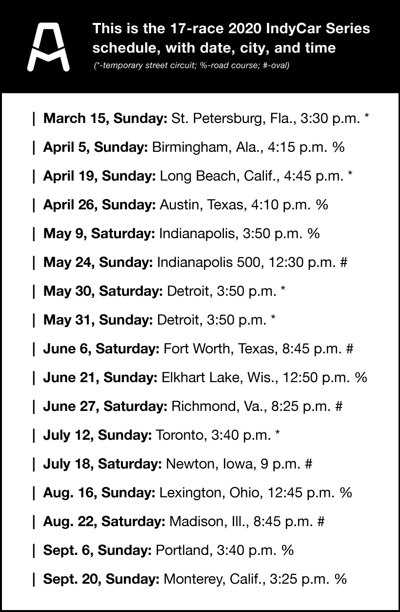 IndyCar Schedule