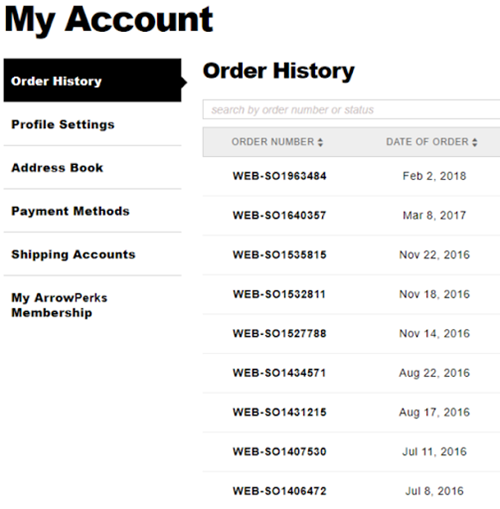 FAQ Order History Image 3