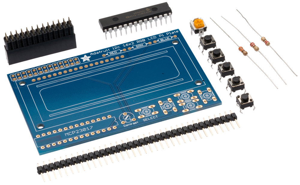 Adafruit Industries-Negative RGB 16x2 LCD Kit for Pi | 1110 null 1110_img1