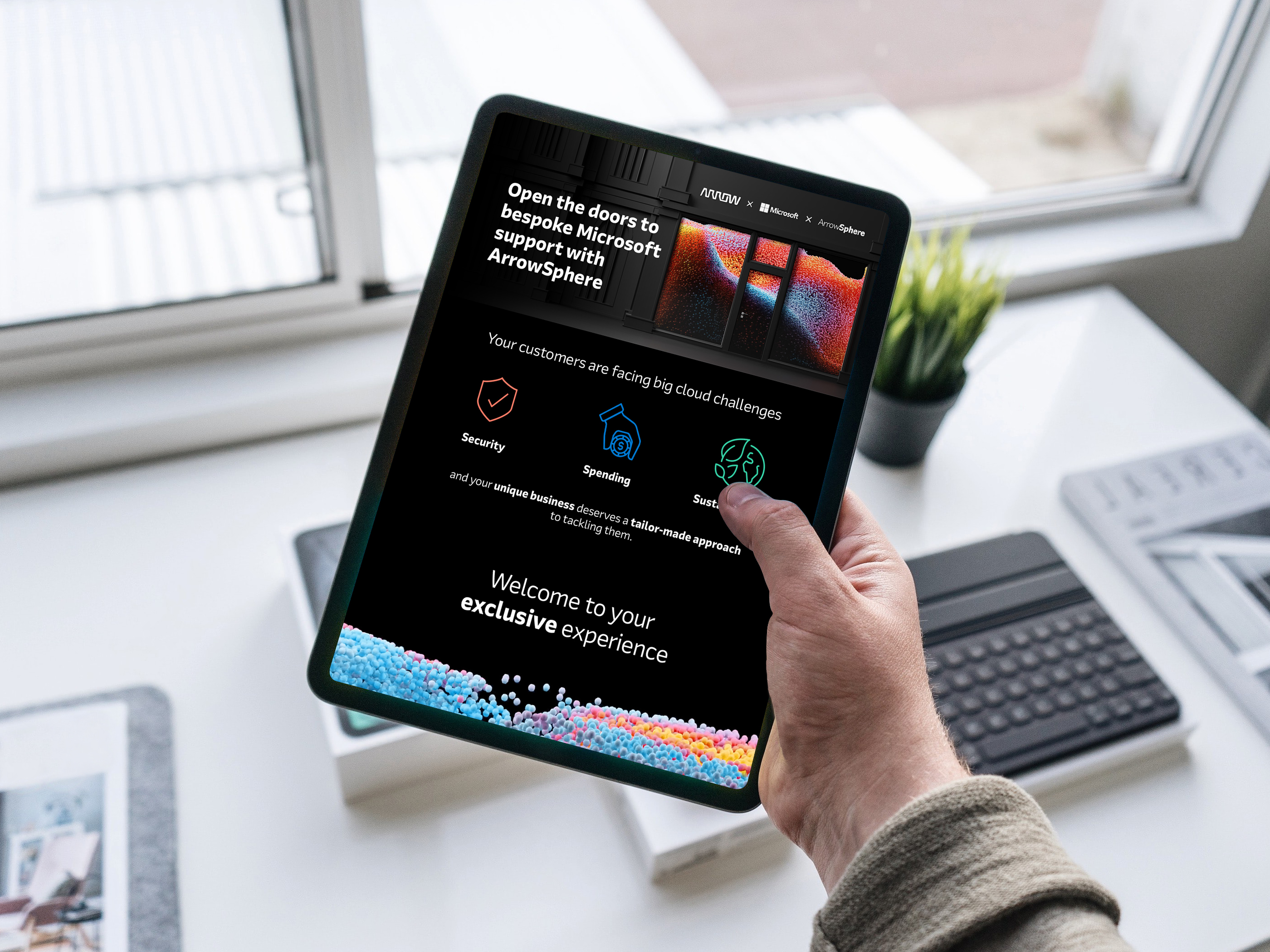 Tablet In Hand Mockup