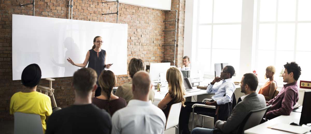 Business team training listening meeting concept