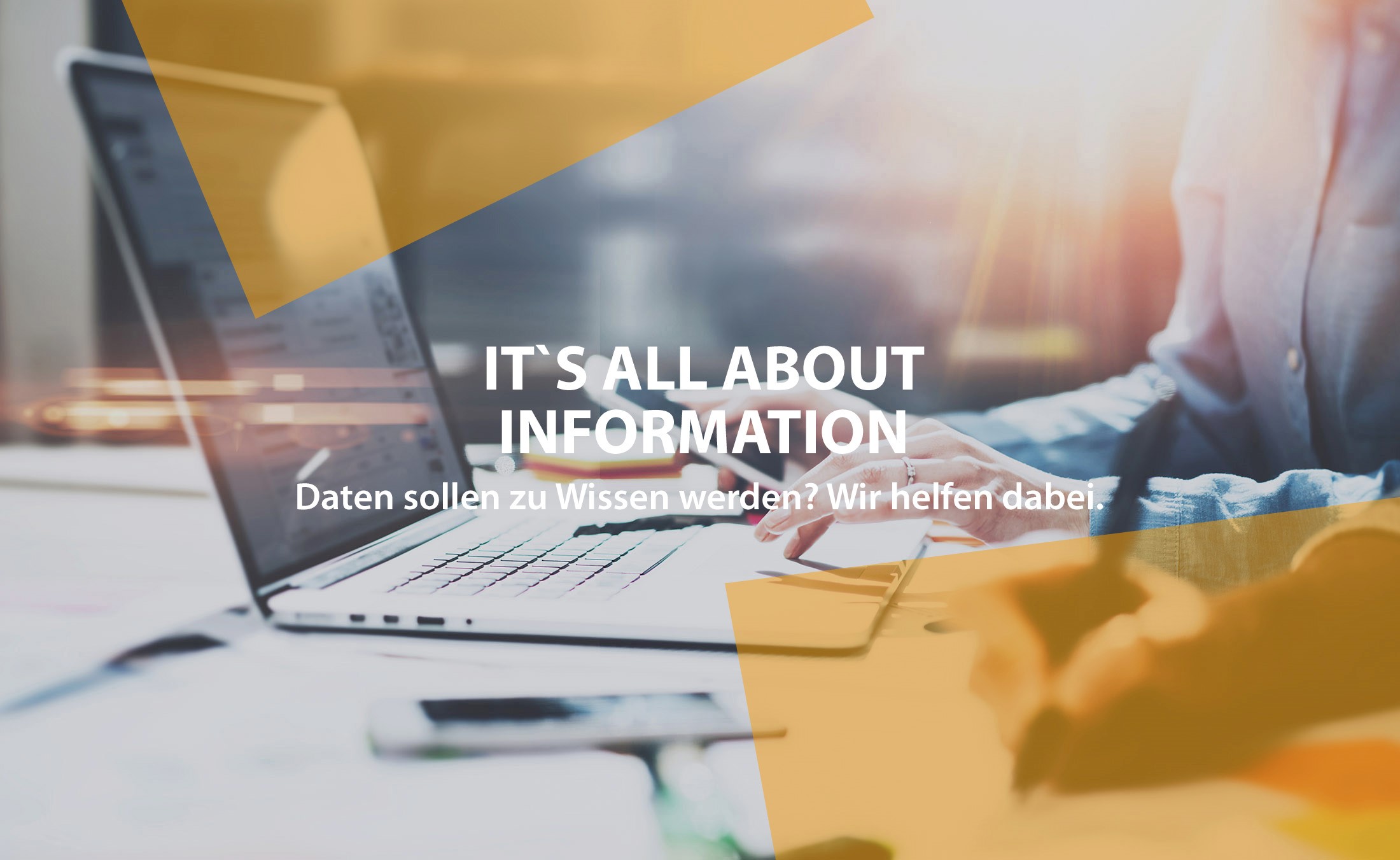 It's All About Information Mit Schrift Original Bild It's All About Information Mit Schrift Original Bild